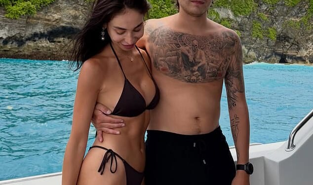 Ukrainian Igor Komarov was kidnapped while on a romantic holiday in Bali with his girlfriend Yesa Mishalova in February (both pictured)