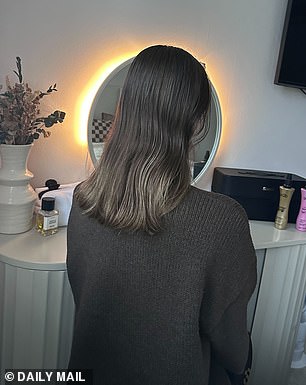 My hair is pictured before (left) and after (right) using the Shark FlexStyle 5-in-1 Air Styler tool