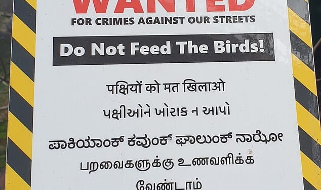 The Brent Council notices were written in English and five South Asian languages