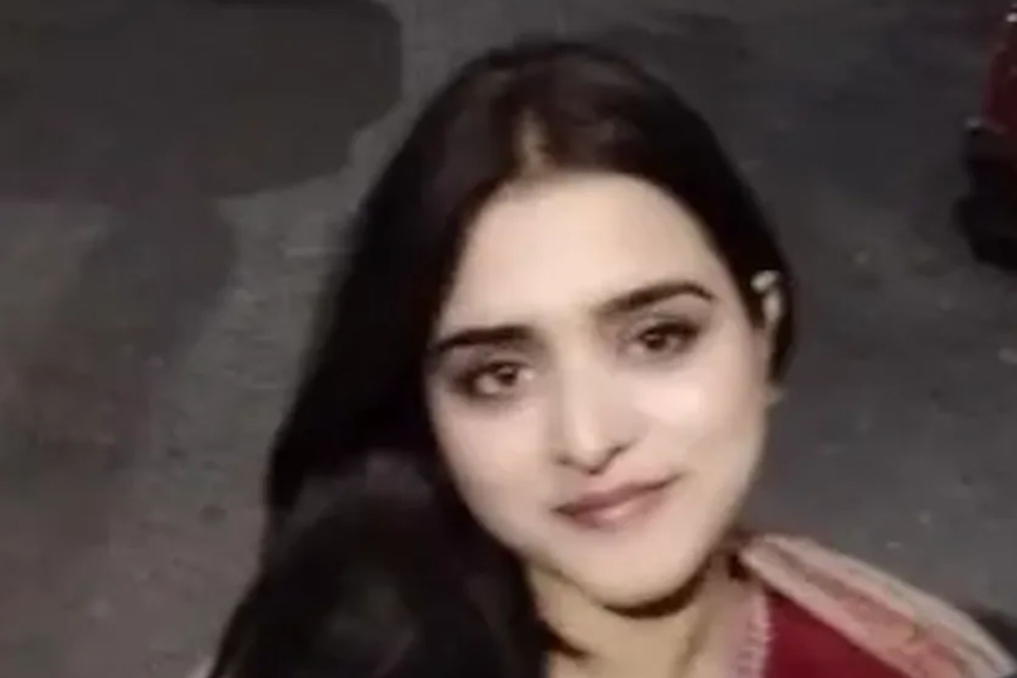 An image collage containing 1 images, Image 1 shows Haleema Zahid, a University of Chester student, wearing a patterned red tunic and a beige shawl