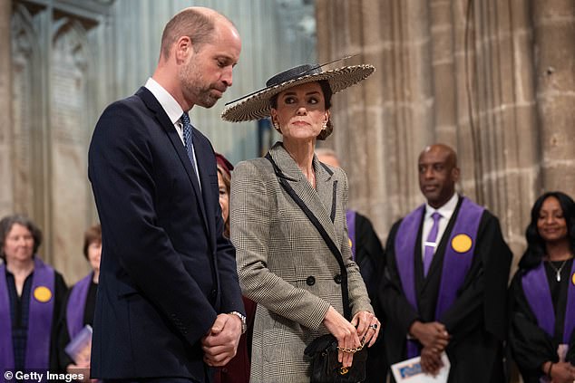 Prince William and Catherine attending the Enthronement Ceremony installing Dame Sarah Mullally as the Archbishop of Canterbury at Canterbury Cathedral on March 25, 2026
