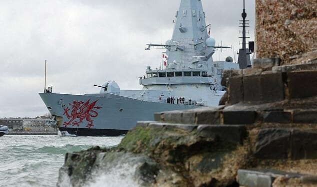 Royal Navy destroyer HMS Dragon departed from Portsmouth on March 10 but there was no sign of it in Cyprus