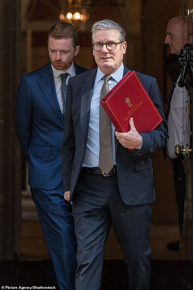 Keir Starmer with Morgan McSweeney (left) in Downing Street last year