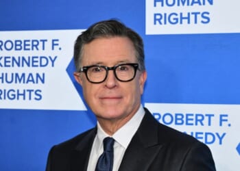 TV host and writer Stephen Colbert attends the Robert F. Kennedy Human Rights "Ripple of Hope Awards Gala" in New York City on Dec. 9, 2025.