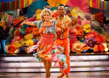 Johannes Radebe (pictured with Alex Kingston on Strictly) said Britain was a 'very progressive country' and revealed in 2024 he had passed his Life in the UK test