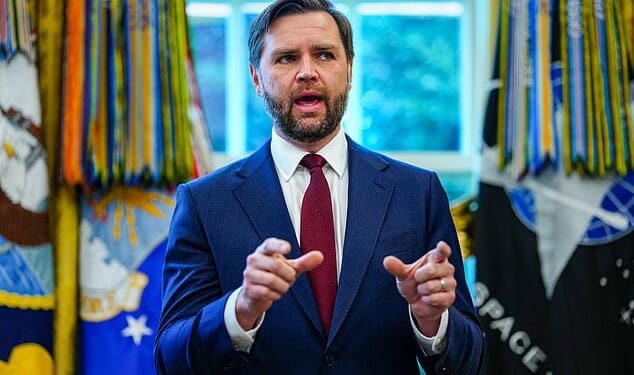 VP JD Vance accused the media of trying to 'drive a wedge' in between him and the President during a White House event on Monday