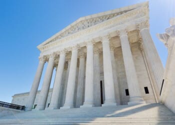 The U.S. Supreme Court building stands in Washington, DC.
