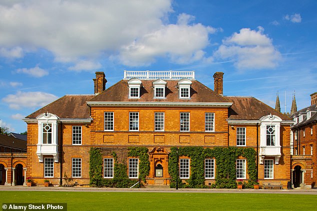 My source tells me pupils were mysteriously ushered out of 'court' ¿ the main square at the co-educational Wiltshire school (pictured, file photo) ¿ 'by a highly stressed teacher', which piqued the teenagers' curiosity. 'They were shocked to see Kate and William,' my source adds