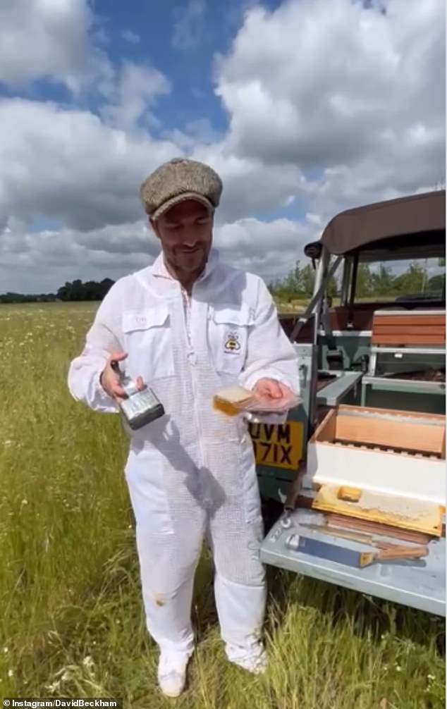 Sir David Beckham has admitted that harvesting honey at his Great Tew estate makes him feel 'quite emotional'