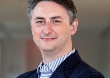 James Coltella (pictured), 42, touched two students, referred to as Pupils A and B, inappropriately on their legs, knees and shoulders, and attempted to hug one several times