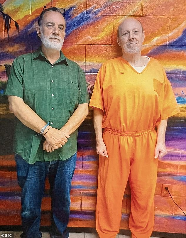 Welsh cameraman Rhys Williams first contacted Roderick Orme (pictured together after meeting in prison) after reading a news article 20 years ago about a 'Welshman on death row'