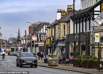 Pictured: Hale, where most homes go for £650,000 - it is one of the most desirable villages in the north