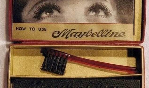 Before we had high-tech bristles, mascaras consisted of a block of dark pigment and a tiny brush for application. People used to spit in the tub to wet the mixture and apply it on the eyes - and while the tools appear fiddly to modern eyes, they achieved surprisingly theatrical results.
