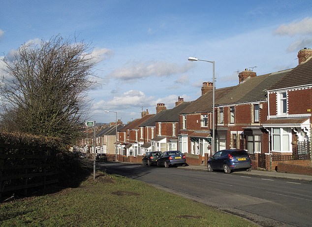 Adelaide Terrace is traditional street in Shildon with a row of red-brick terraced houses