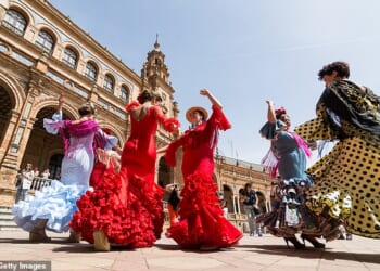 The exuberant Feria de Abril festival takes place in Seville between April 21 and 26