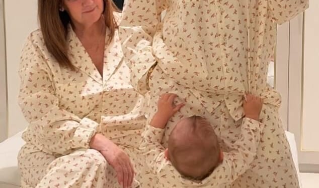 Michelle Keegan posted this picture of herself and baby daughter Palma, and mother Jacqueline, on Instagram Thursday ahead of Mother's Day