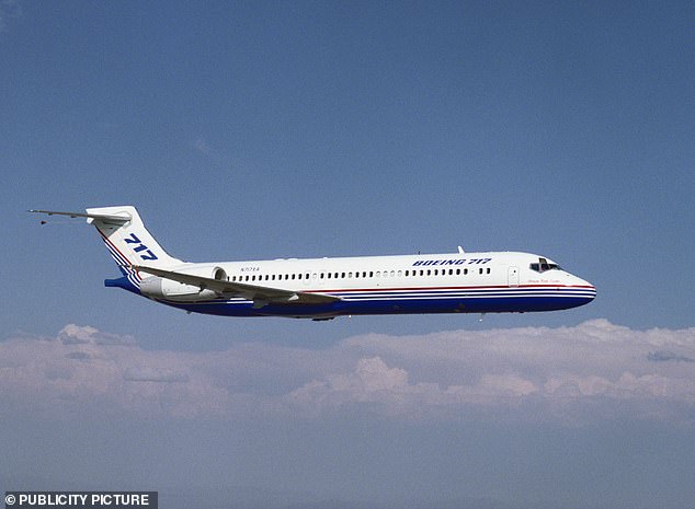 The Boeing 717 is a twin-engine, single-aisle jet designed for short- to medium-haul routes. The airliner was developed for the 100-seat market