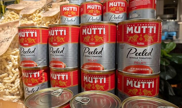 Mutti tins boast heritage branding and 99.8 per cent tomatoes. The pieces are noticeably bigger than other brands