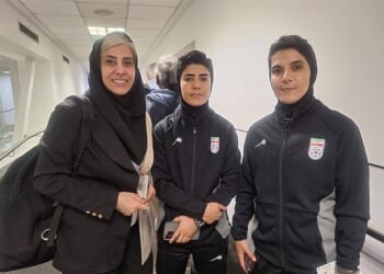 Zahra Meshkinkar, Mona Hamoudi and Zahra Sarbali (pictured) have returned to Iran