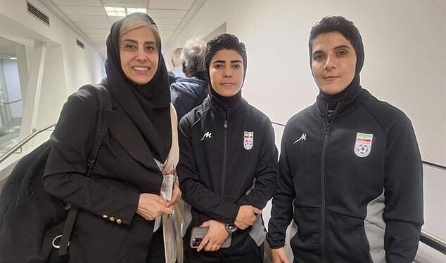 Zahra Meshkinkar, Mona Hamoudi and Zahra Sarbali (pictured) have returned to Iran