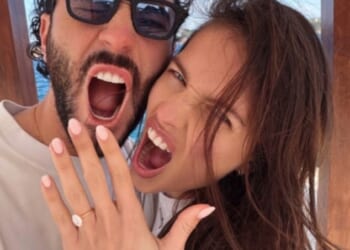 Thylane Blondeau is engaged: 'Most beautiful girl in the world' confirms she will marry French DJ Ben Attal as she shares snaps of his Greek proposal and her stunning ring