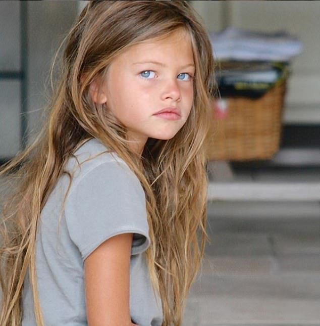 Thylane, who is the daughter of French footballer Patrick Blondeau and TV presenter Veronika Loubry, was dubbed the 'most beautiful girl in the world' as a child
