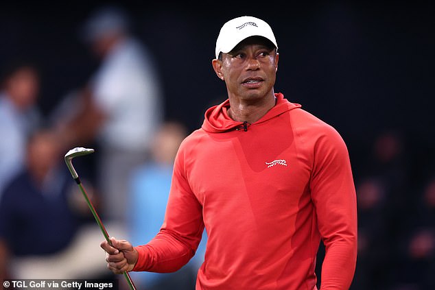 Woods only made his return to golf on Tuesday (pictured) but is now behind bars in Florida