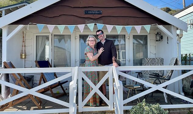 Owners Karen and Steve Williams have put their timber beach hut on the market for £225,000