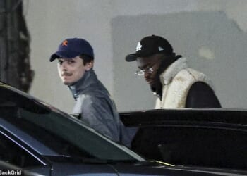 Timothee Chalamet enjoyed a night out with a friend just one night ahead of the Oscars