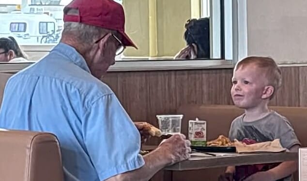 Hudson Drew, a three-year-old toddler who melted the internet's hearts after he sat with a lonely older man at McDonald's
