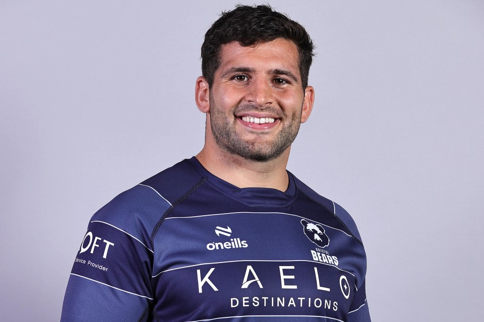 Will Capon of Bristol Bears in his team's jersey for the 2025-2026 season.