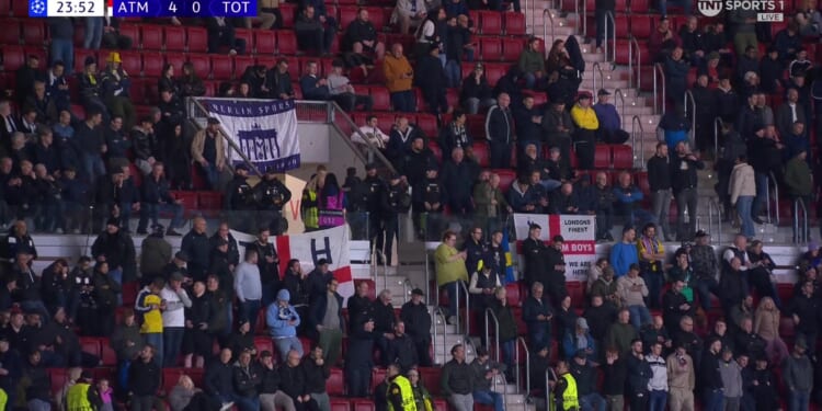 Tottenham end full of empty seats just 20 MINUTES into match as fans appear to vote with feet after Atletico run riot