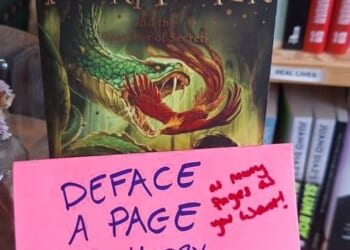 Customers can deface 'as many pages' as they want of an edition of Harry Potter and the Chamber of Secrets