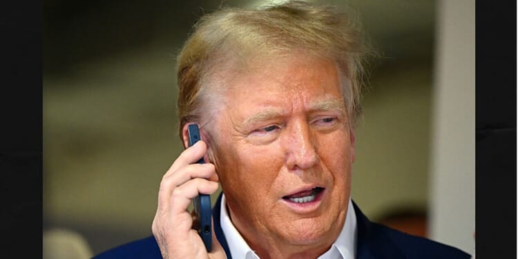 President Donald Trump, seen in a 2024 photo, made the remarks in a telephone interview with a news reporter.