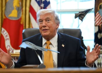 President Donald Trump speaks after signing an executive order in the White House's Oval Offie in Washington, DC on March 16, 2026.