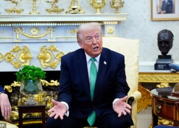 Donald Trump branded the PM 'disappointing' in his latest free-form press conference in the Oval Office