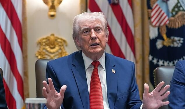 President Donald Trump revealed the the mysterious 'present' given to the United States from the Iranians the US is negotiating with to try to end the war during his Cabinet meeting Thursday