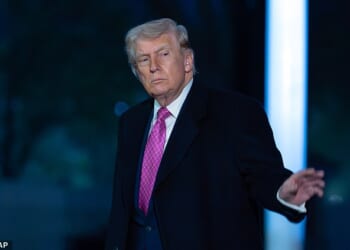 Donald Trump said the US is 'already' taking control of the Strait of Hormuz during a phone call with a journalist on Sunday