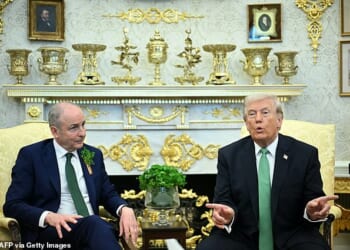 President Donald Trump told reporters at an Oval Office event on Tuesday that he is 'not afraid' of anything, even sending ground troops to Iran in a Vietnam War-styled invasion