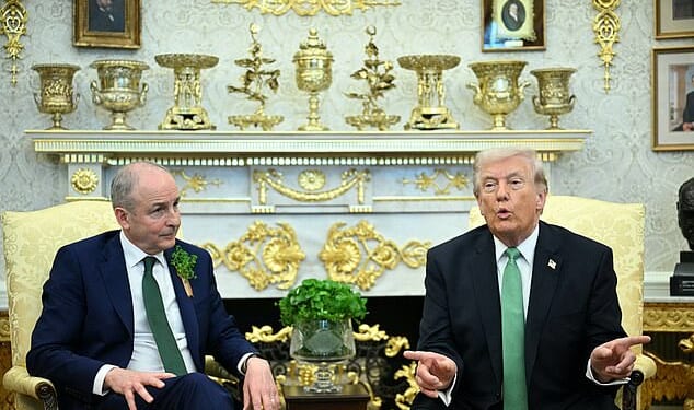 President Donald Trump told reporters at an Oval Office event on Tuesday that he is 'not afraid' of anything, even sending ground troops to Iran in a Vietnam War-styled invasion