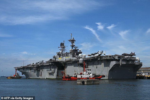The USS Tripoli, now headed for the Middel East, is capable of holding thousands of ground troops and dozens of aircraft to conduct amphibious assaults