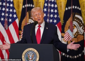 U.S. President Donald Trump said he will end the war at his own discretion (Pictured: U.S. President Donald Trump and first lady Melania Trump host a Women's History Month Celebration at the White House on March 12, 2026 in Washington, DC)