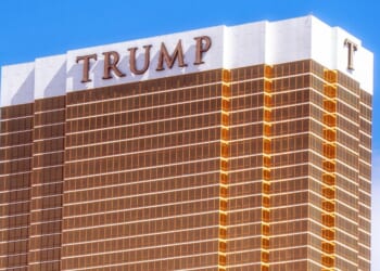The Trump International Hotel stands in Las Vegas, Nevada, on July 30, 2025.