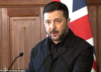 The Ukrainian president used a speech in Parliament to thank the UK for keeping up pressure on 'wealthy madman' Vladimir Putin despite fresh fighting in the Middle East.