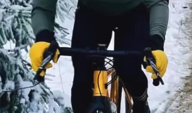 Footage shows the cyclist as he continues to ride his bike after the girl is knocked to the ground in Baraque Michel