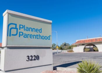 An editorial stock photo of the Planned Parenthood sign in Las Vegas, Nevada.