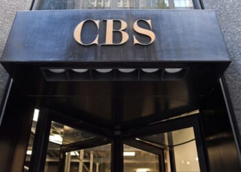 The CBS logo is seen at the CBS Building, headquarters of the CBS Corporation, in New York City in a file photo dated Aug. 6, 2018.