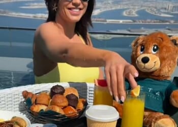 Vicky Pattison has claimed Dubai is still 'one of the safest places in the world' despite entering its third day of Iranian missile strikes and suicide drone attacks (pictured in Dubai)