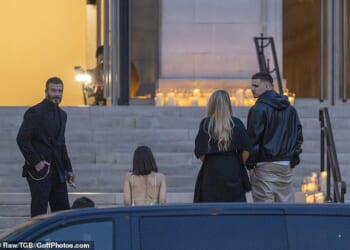 Victoria Beckham was supported by her husband David and children Romeo, Cruz and Harper at her Paris Fashion Week show on Friday