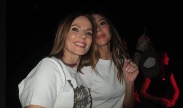 Victoria Beckham was joined by her Spice Girls bandmate Geri Halliwell as they danced the night away at her son Cruz's gig at The Courtyard Theatre in Hoxton on Friday